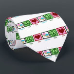Peace Love Cupcakes Tie<br><div class="desc">I like cute cupcakes. Light pink frosted cakes or light blue, they are all pretty delicious to me! A cute bakery gift for a baker.</div>