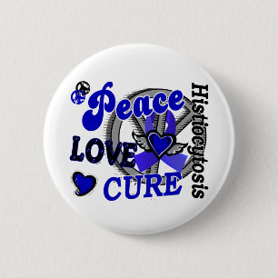 Peace Love Cure 2 Histiocytosis 6 Cm Round Badge