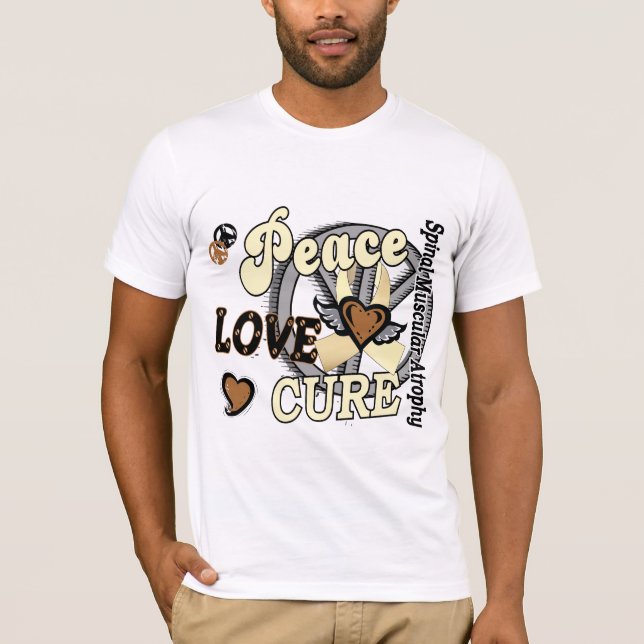 Peace Love Cure 2 SMA Spinal Muscular Atrophy T-Shirt (Front)