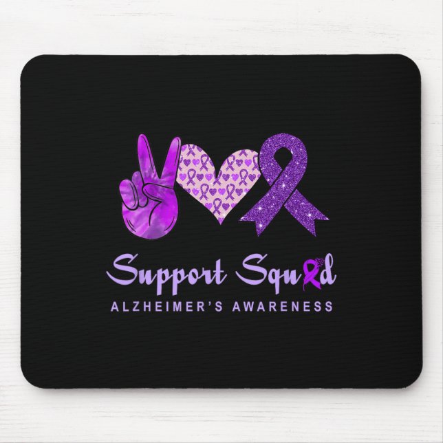 Peace Love Cure A Heimerheimer's Awareness Support Mouse Pad (Front)