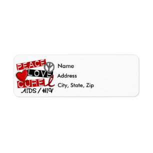 Peace Love Cure AIDS HIV