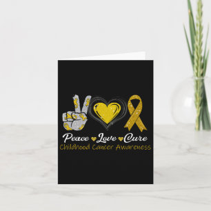 Peace Love Cure - Childhood Cancer Awareness Card