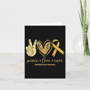 Peace Love Cure Childhood Cancer Awareness Costume Card