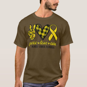 Peace Love Cure Childhood Cancer Awareness Leopard T-Shirt