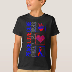 Peace Love Cure Congenital Heart Disease Awareness T-Shirt
