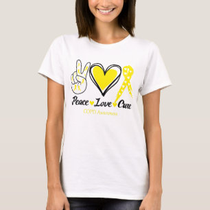 Peace Love Cure COPD Awareness T-Shirt