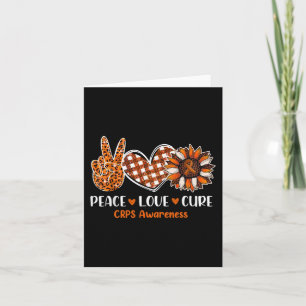 Peace Love Cure CRPS Awareness Month Warrior Orang Card