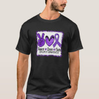 Peace Love Cure Epilepsy Awareness Warrior Survior