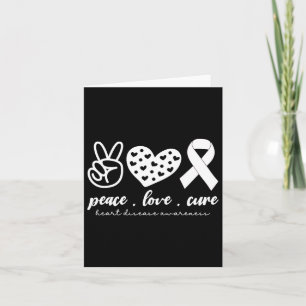 Peace Love Cure Heart Disease Awareness Month Wome Card