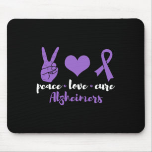 Peace Love Cure Heimerheimers Awareness Family War Mouse Pad