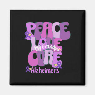 Peace Love Cure Heimerheimers Purple Ribbon End He Magnet
