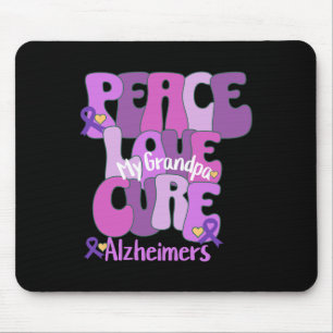 Peace Love Cure Heimerheimers Purple Ribbon End He Mouse Pad