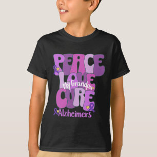 Peace Love Cure Heimerheimers Purple Ribbon End He T-Shirt