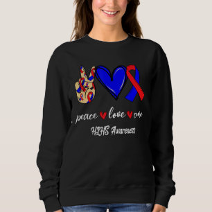 Peace Love Cure Hypoplastic Left Heart Syndrome Aw Sweatshirt