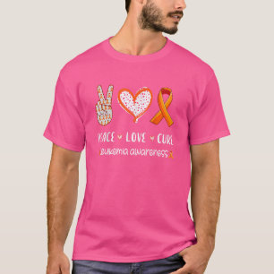 Peace Love Cure Leukaemia Awareness For Men Women T-Shirt