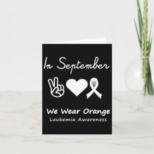 Peace Love Cure Leukaemia Awareness Men Women Kids Card