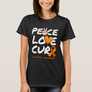 Peace Love Cure - Leukaemia Awareness T-Shirt