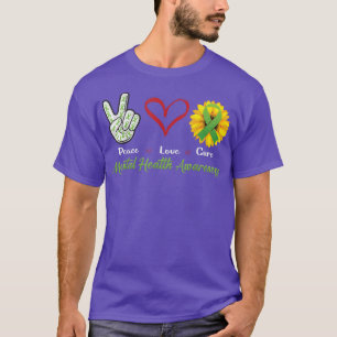 Peace Love Cure Mental Health Awareness 5958 T-Shirt