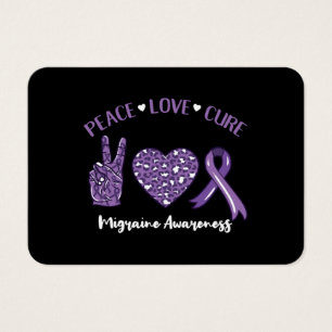 Peace Love Cure Migraine Awareness Ribbon