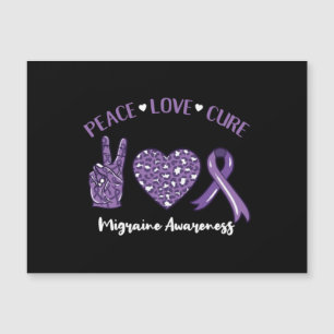 Peace Love Cure Migraine Awareness Ribbon