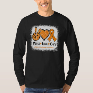 Peace Love Cure Multiple Sclerosis Ms Awareness Or T-Shirt