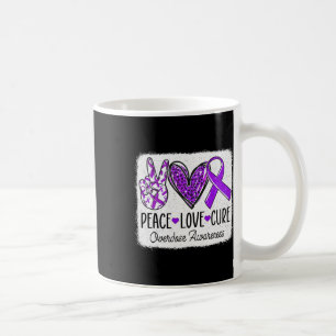 Peace Love Cure Overdose Awareness Month Purple Ri Coffee Mug