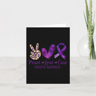 Peace love Cure Overdose Awareness Ribbon Card