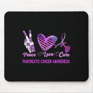 Peace Love Cure Pancreatic Cancer Awareness 1 Mouse Pad
