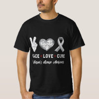 Peace Love cure Parkinson's disease awareness men 
