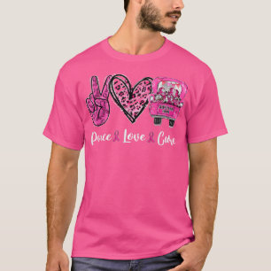 Peace Love Cure Pink Ribbon Gnomes Breast Cancer A T-Shirt