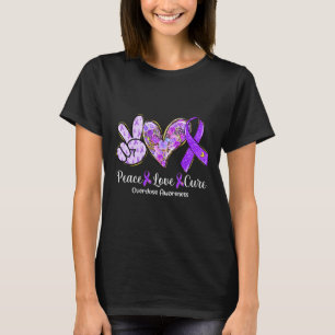 Peace Love Cure Purple Ribbon Overdose Awareness G T-Shirt