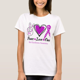 Peace Love Cure Rett Syndrome Awareness T-Shirt