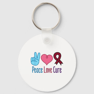 Peace Love Cure Sickle Cell Anaemia Awareness Scd Key Ring