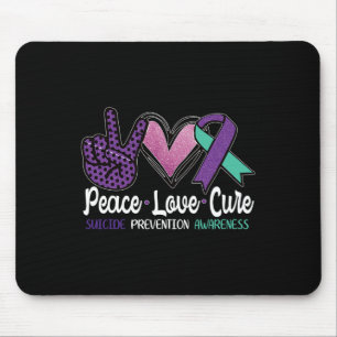 Peace Love Cure Suicide Prevention Awareness Mouse Pad