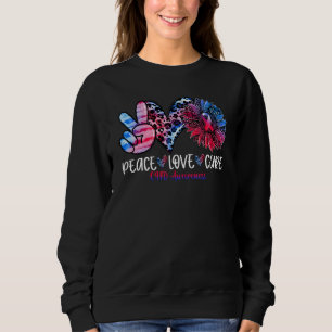 Peace Love Cure Sunflower Leopard Chd Awareness Sweatshirt