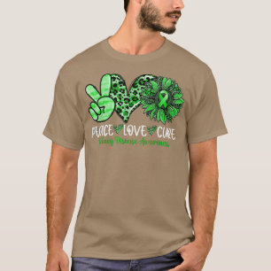 Peace Love Cure Sunflower Leopard Kidney Disease A T-Shirt