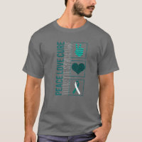 Peace Love Cure Tourette Syndrome Awareness Ribbon