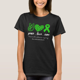 Peace Love Cure Traumatic Brain Injury Women TBI A T-Shirt