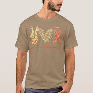 Peace Love Cures Adhd Awareness Supporter Patients T-Shirt