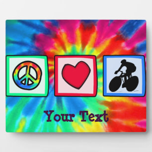 Peace, Love, Cycling Plaque