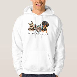 Peace Love Dachshund Dog Mum Dachshund Lovers Wien Hoodie