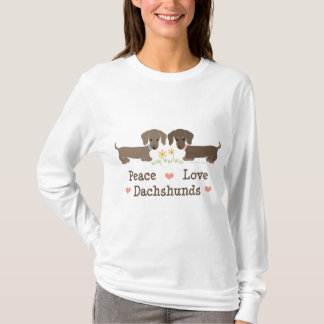 Peace Love Dachshunds Hoodie T-Shirt