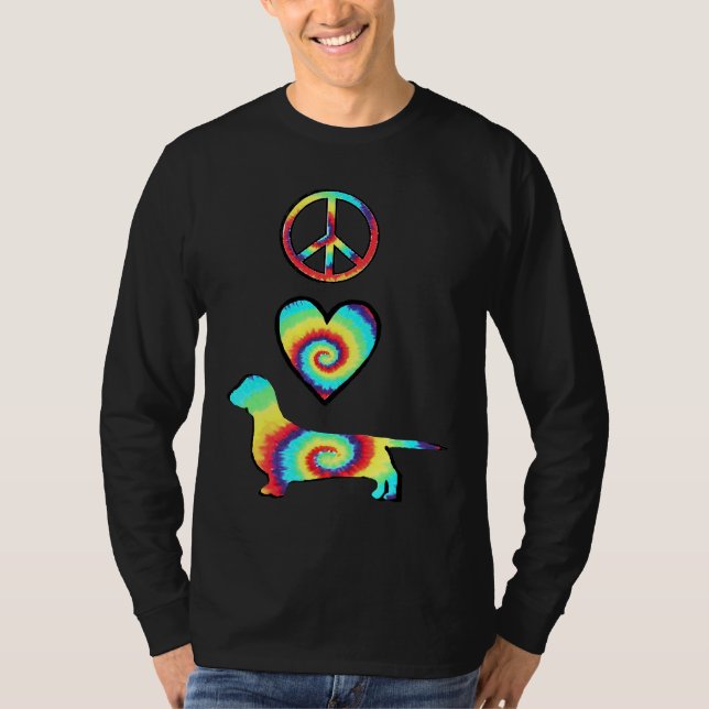 Peace Love Dachshunds T-Shirt (Front)