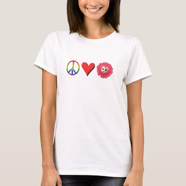 peace love daisies T-Shirt (Front)