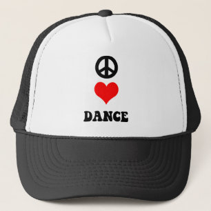 Peace Love Dance Trucker Hat