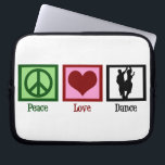 Peace Love Dancing Laptop Sleeve<br><div class="desc">A peace sign,  heart,  and a couple participating in a dance.</div>