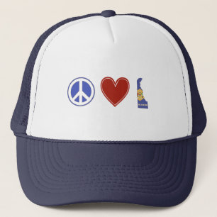 Peace Love Delaware Trucker Hat