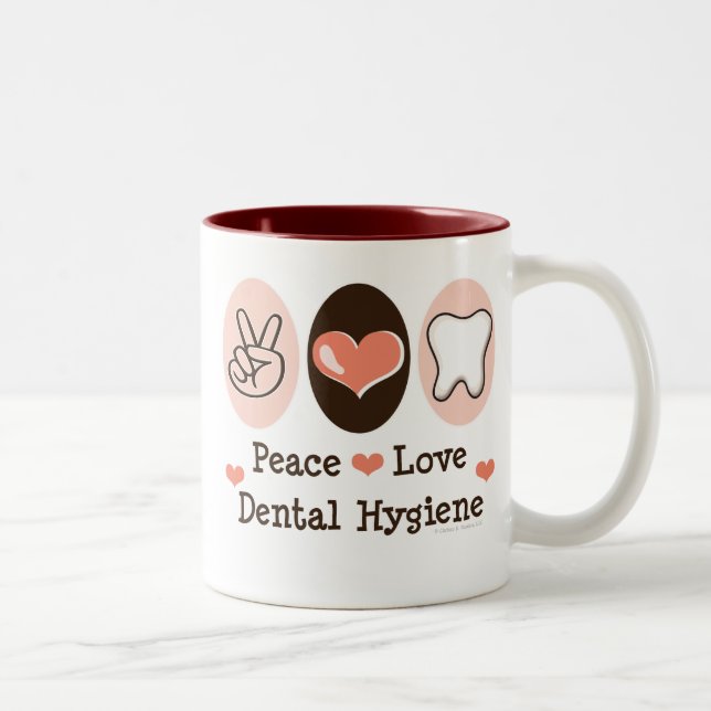 Peace Love Dental Hygiene Mug (Right)