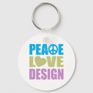 Peace Love Design Key Ring