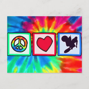 Peace, Love, Dirt Bike Postcard